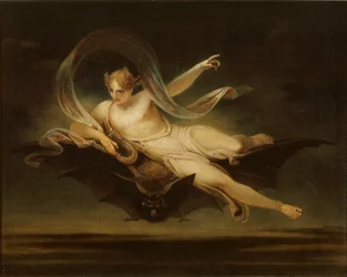Ariel en la Espalda de un Murciélago